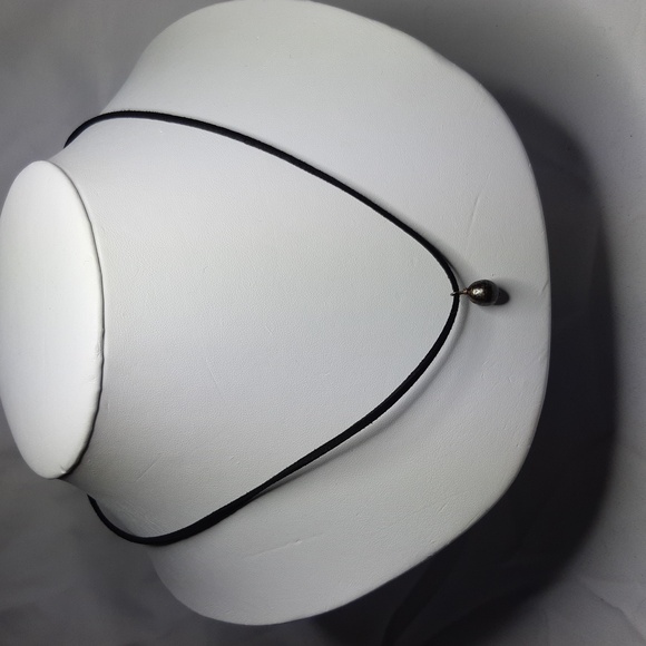 Black Peacock Pearl Copper Wire Wrapped Necklace - Picture 1 of 4